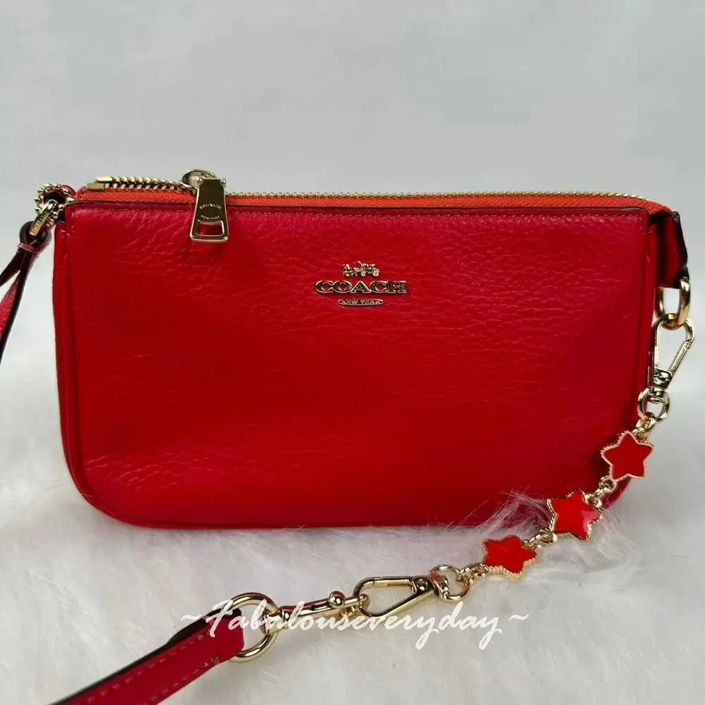 Coach Nolita 19 Shoulder Bag Leather/Gold/Carnation CBQ88 + Extended Chain NWT